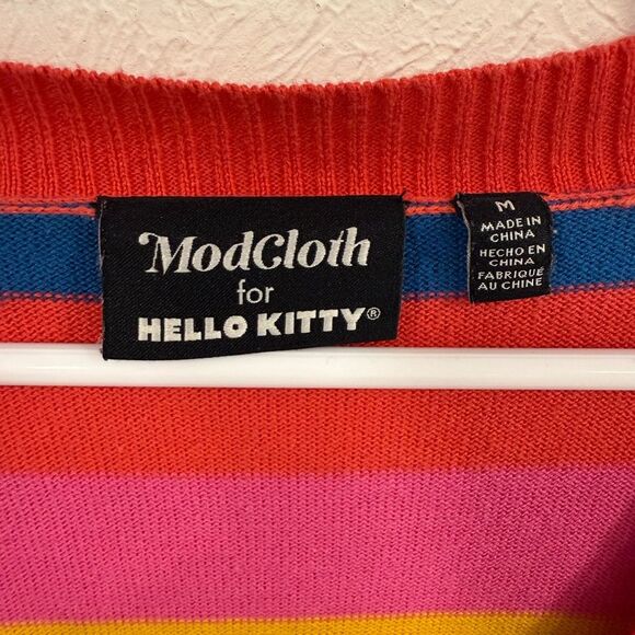 ModCloth x Hello Kitty Cardigan | Cute Striped Knit Sweater - Picture 5 of 7